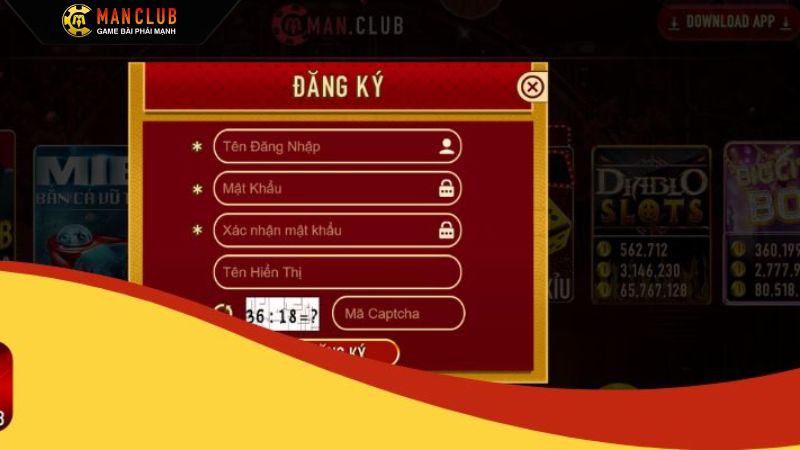 Các thao tác để đăng ký Manclub nhanh chóng